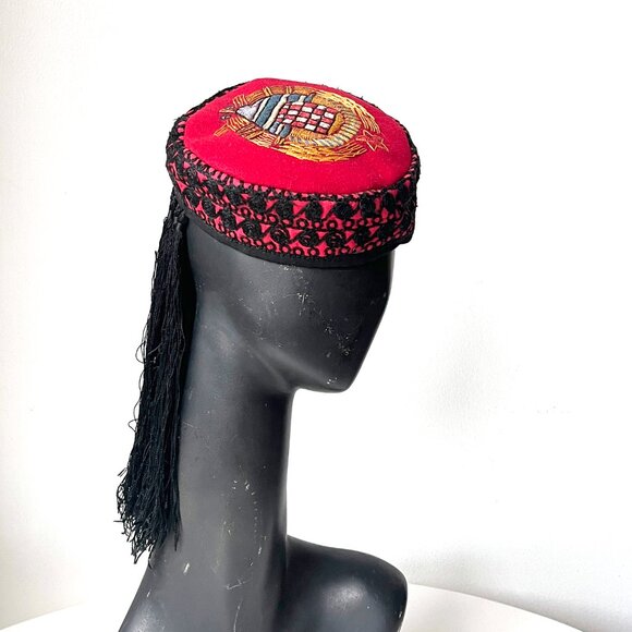 Vintage Socialist Republic Of Croatia Embroidered Military Folk Lika Cap